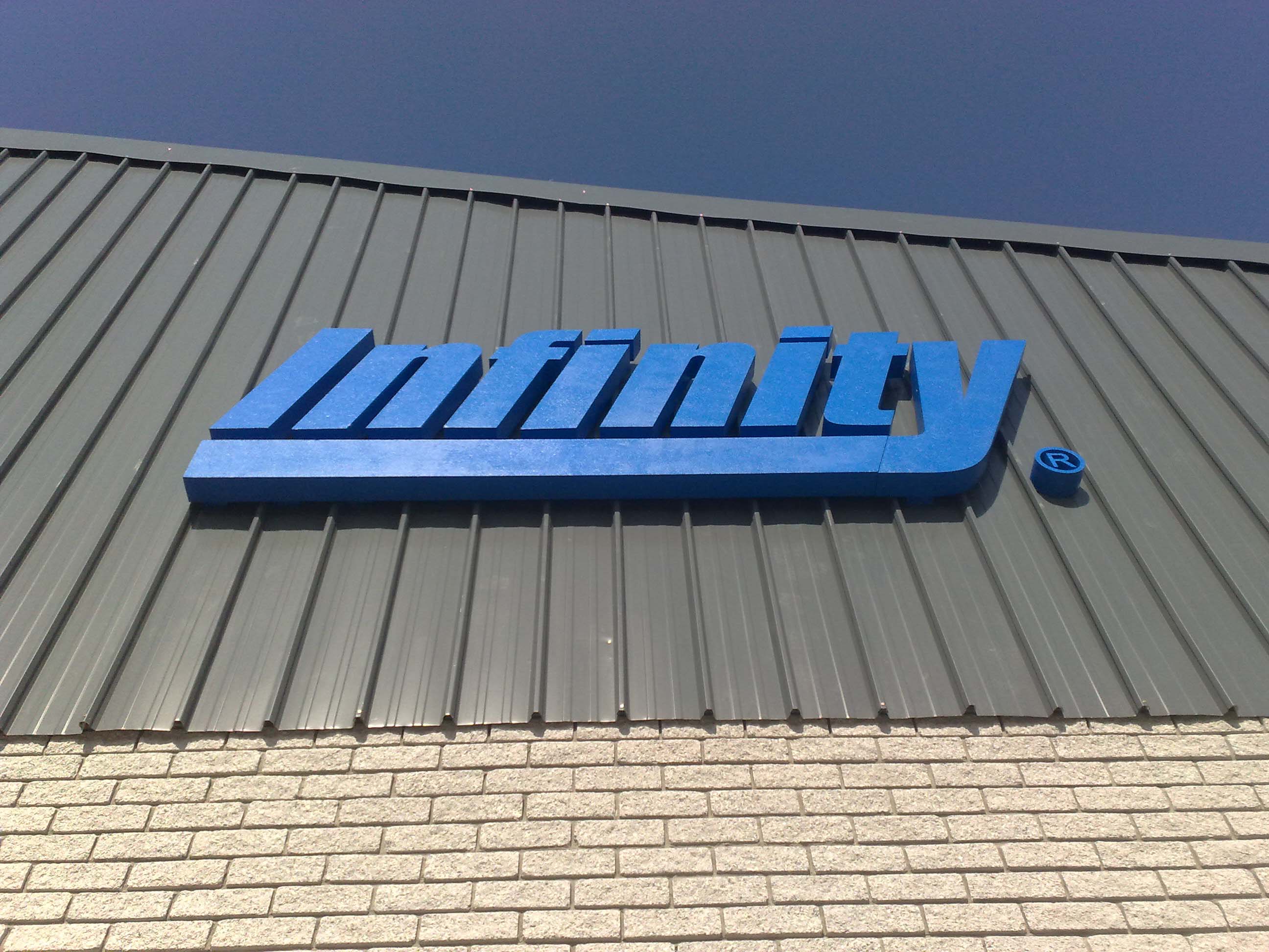 Infinity - 3D Polystyrene Lettering Painted to Pantone Specs ...