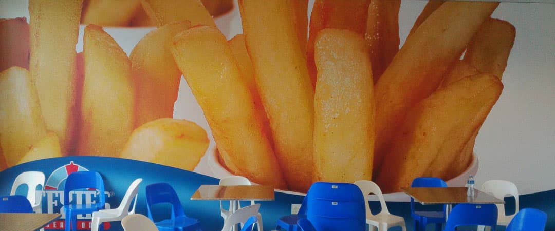 french fries wall banner